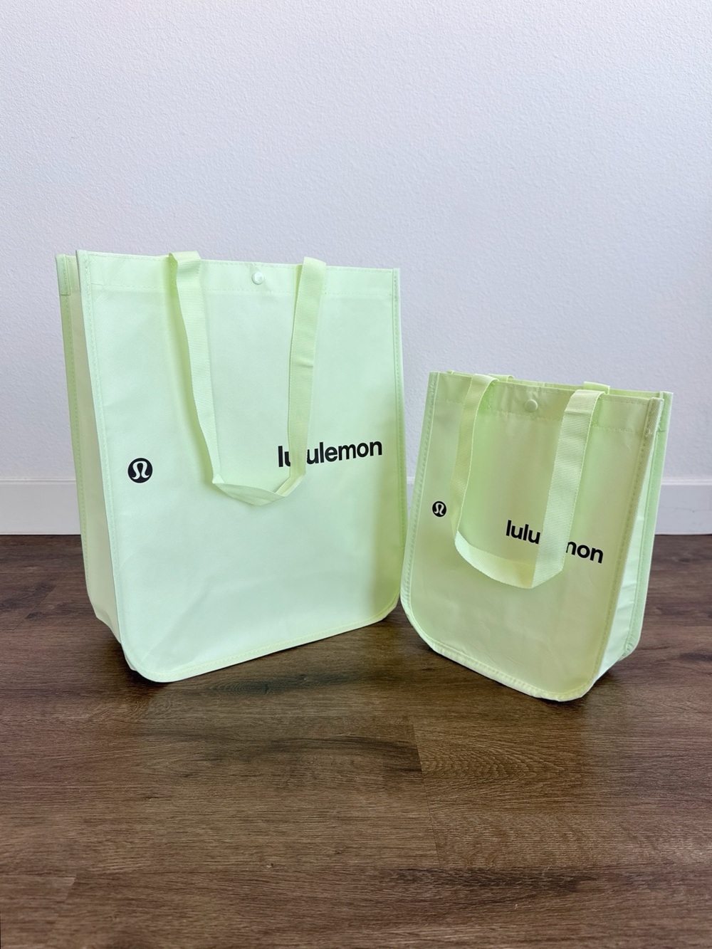 lululemon Reusable Shopping Totes Bundle Matcha Magic Small & Large NEW